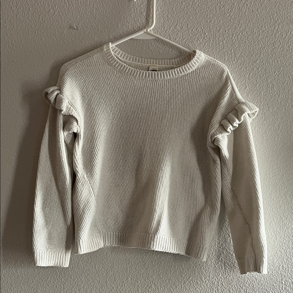 OshKosh B'gosh Pearl Ruffle-Shoulder Crew Sweater